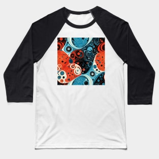 Abstract Swirls and Waves Effect illustration Baseball T-Shirt